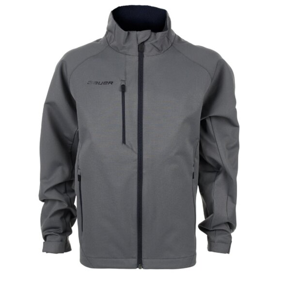 Bauer Hockey Supreme Lightweight Team Jacket - Youth Large - Gray - Full Zip NWT